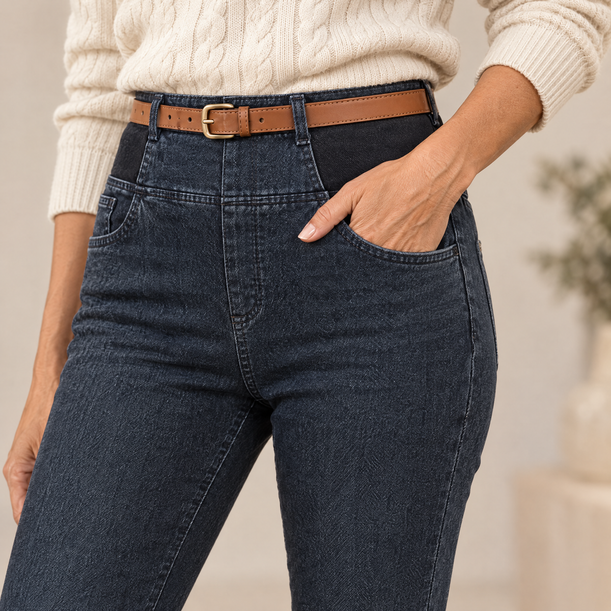 Calça Jeans Feminina Montaria Peluciada - Lifestyle bolso C4