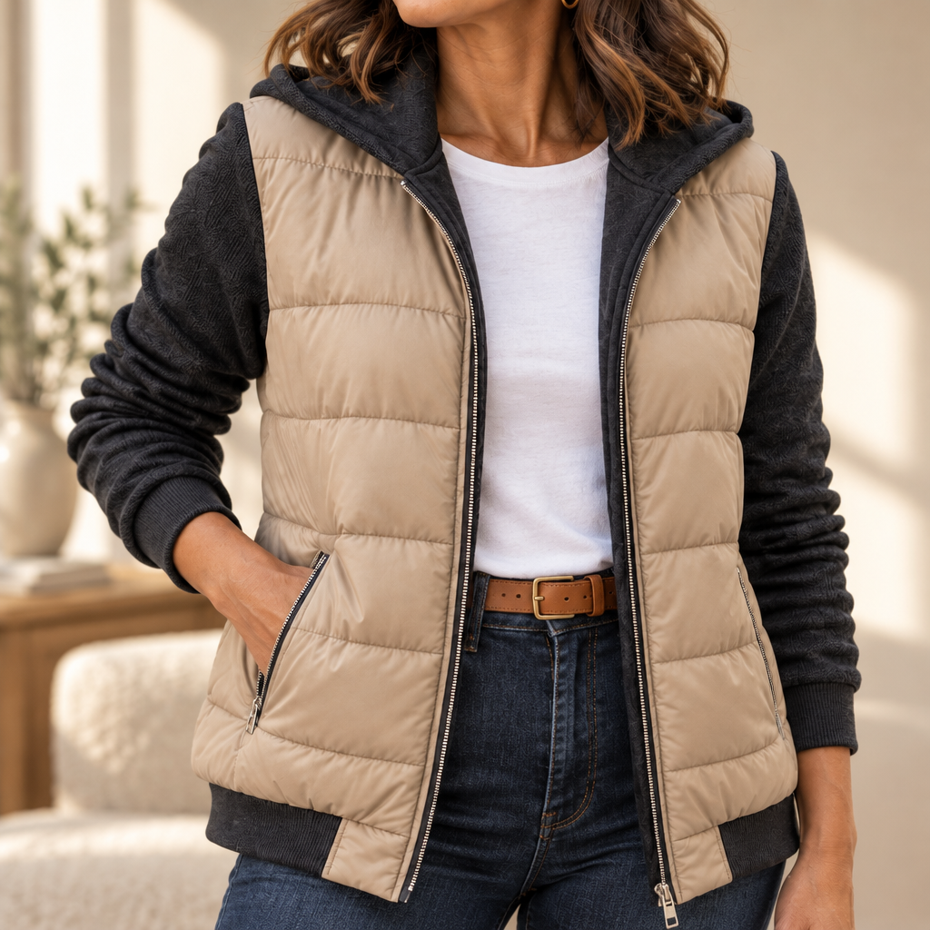Coeza Puffer Jacket Hand in Pocket