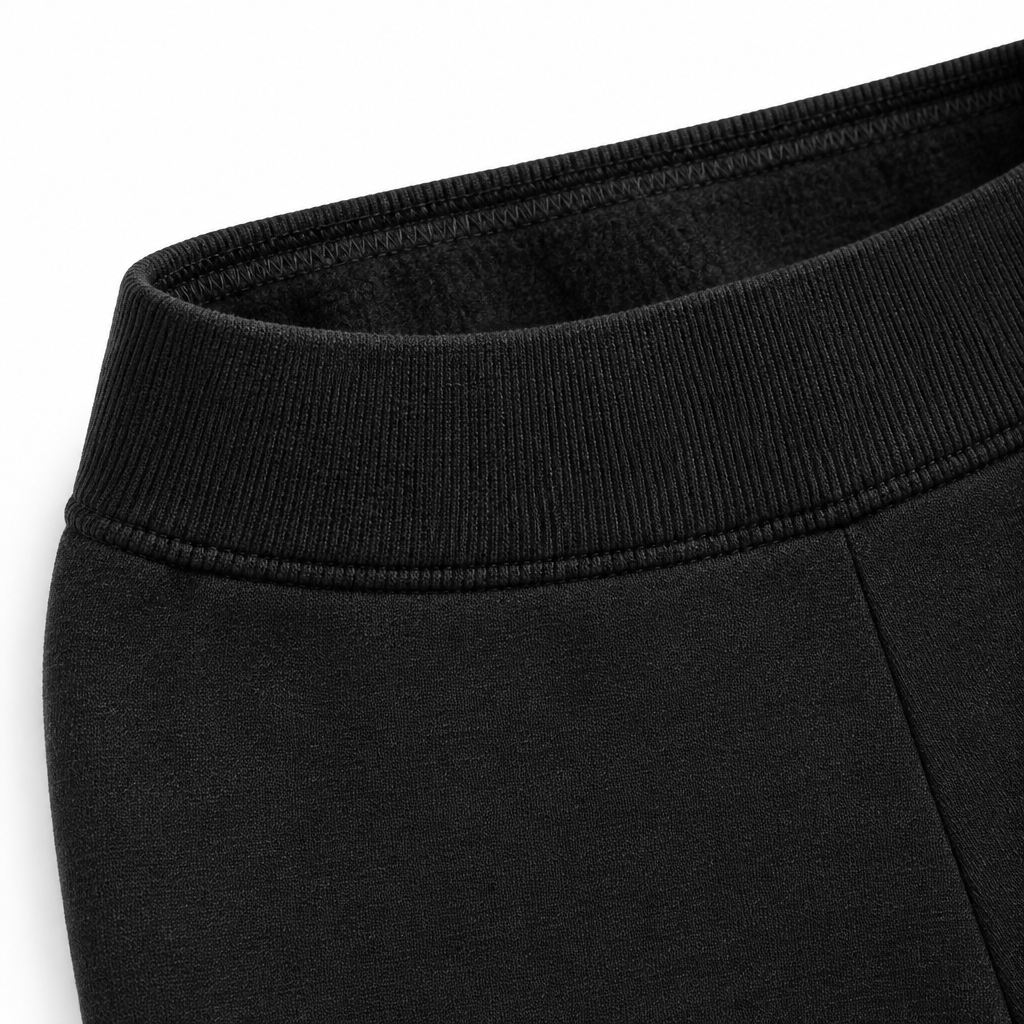 Legging Feminina Peluciada Preta - Detalhe cós e cintura