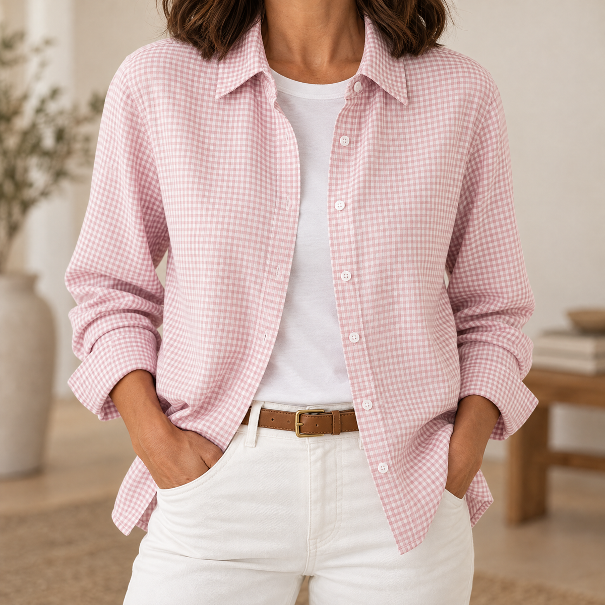 Fauxbourg Retro Plaid Button-Down Shirt - hero product close-up
