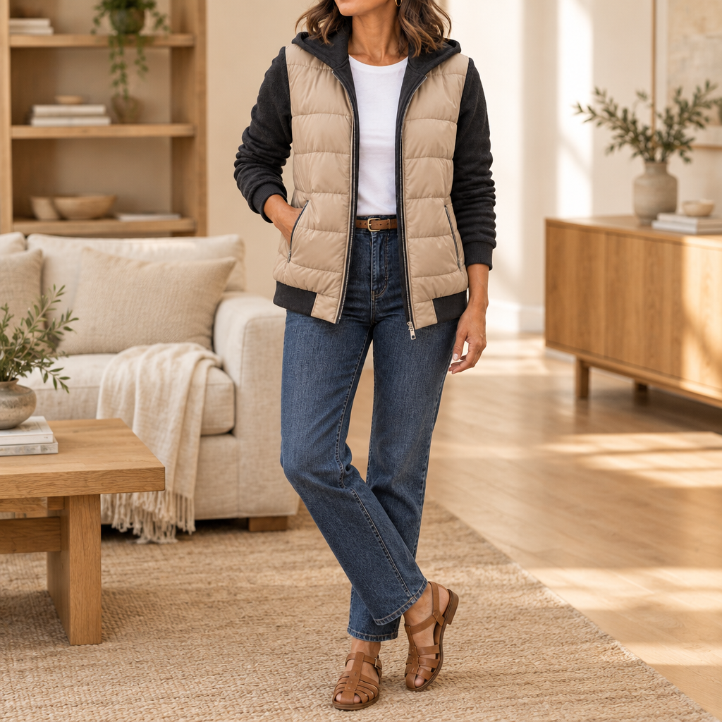 Coeza Puffer Jacket Three-Quarter Angle