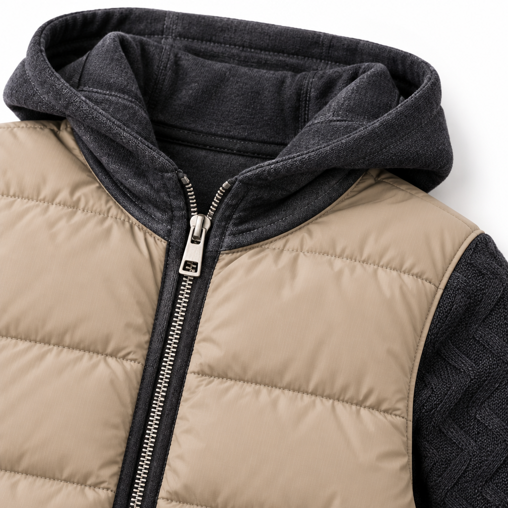 Coeza Puffer Jacket Closure Detail