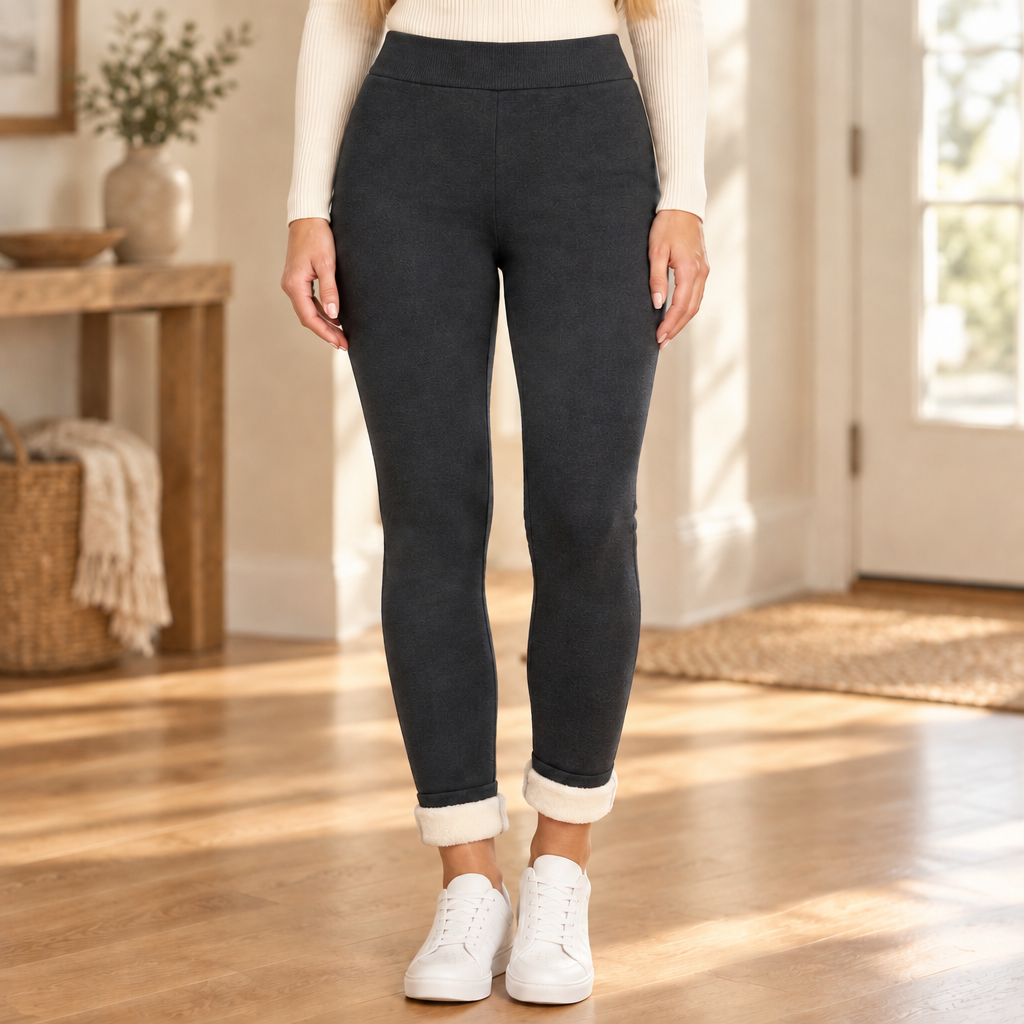 Legging Feminina Peluciada Cinza Escuro