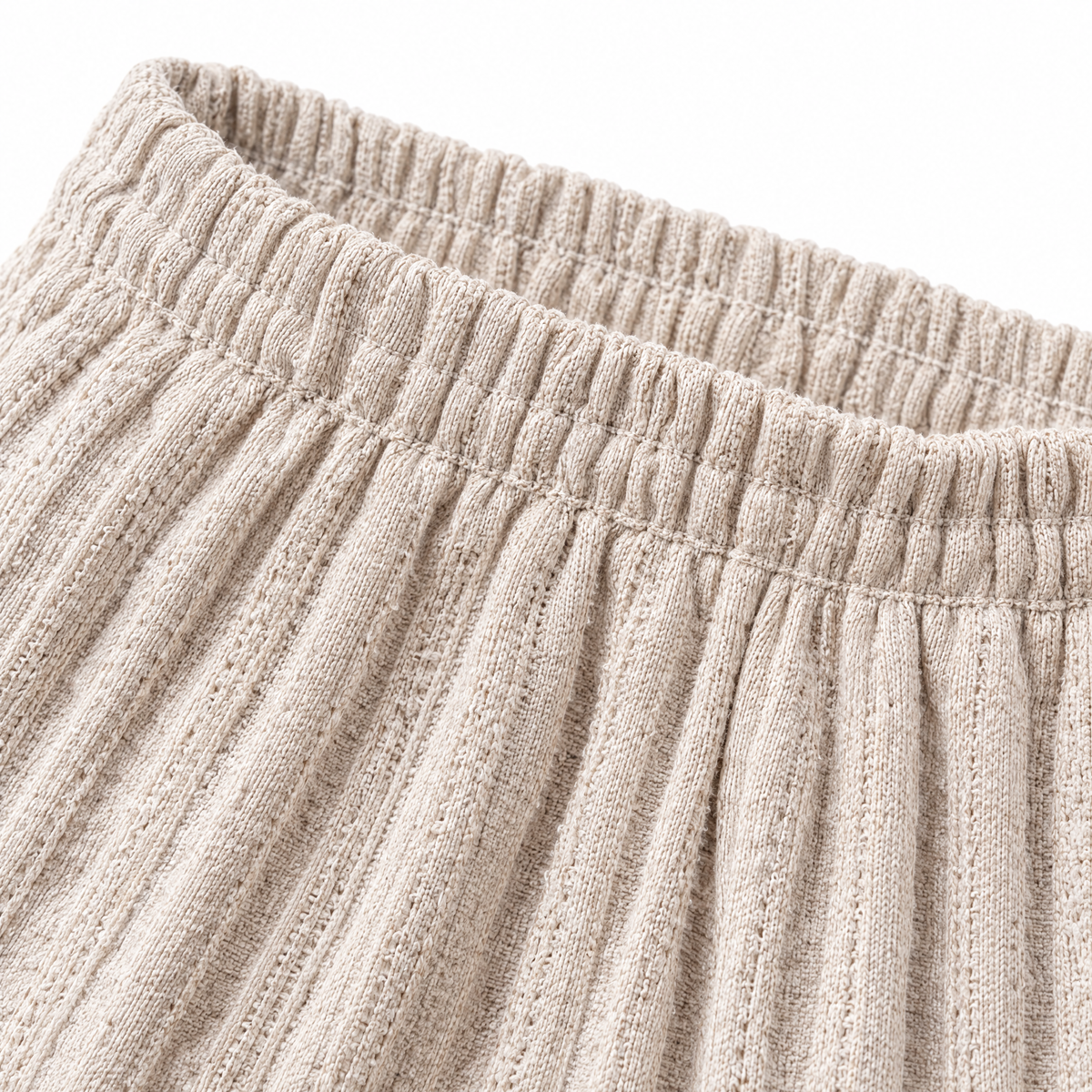 Ribbed Knit Lounge Set - Stitching Detail