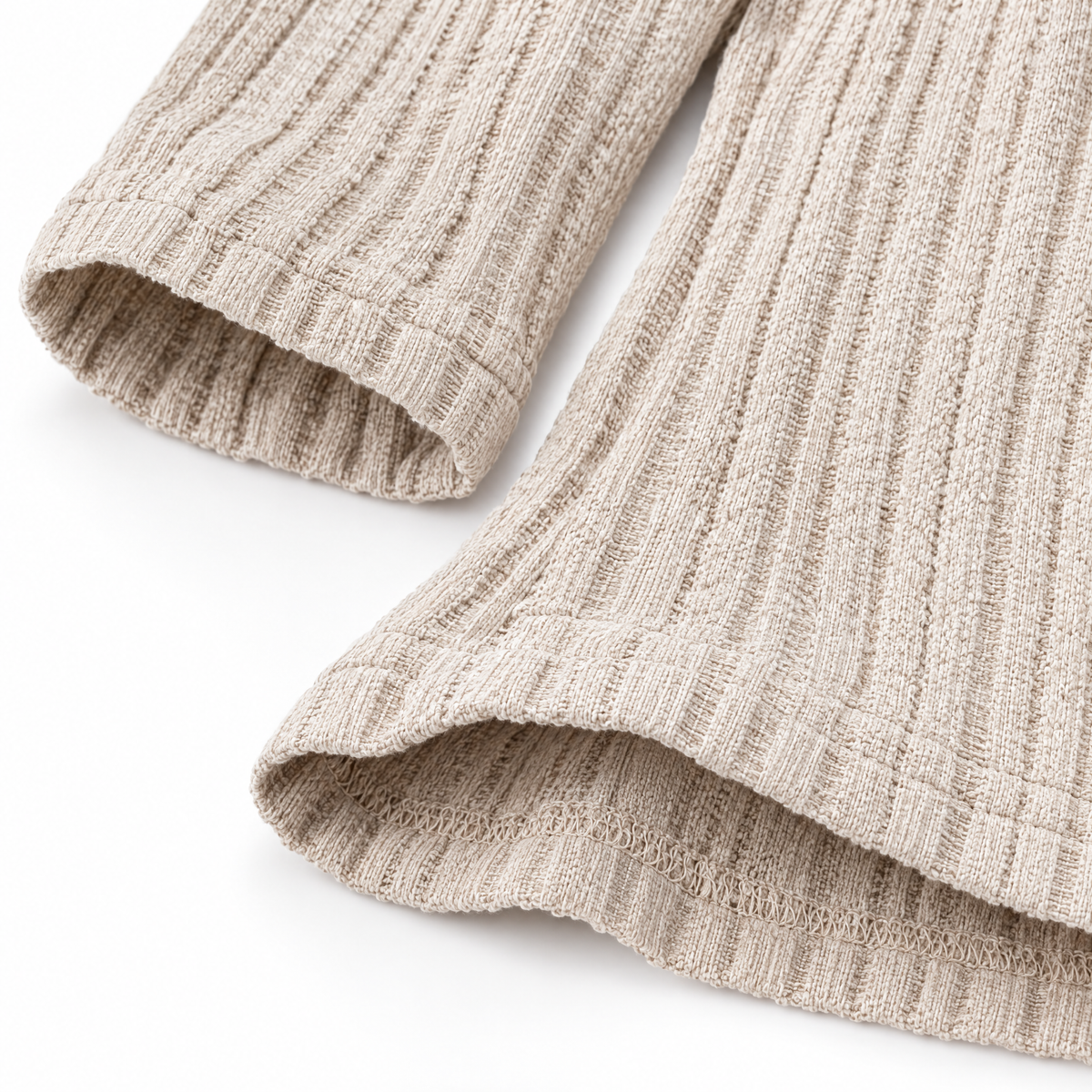 Ribbed Knit Lounge Set - Waistband Detail